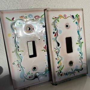 Enamel Handmade Decorative Light Switch Covers - Vintage